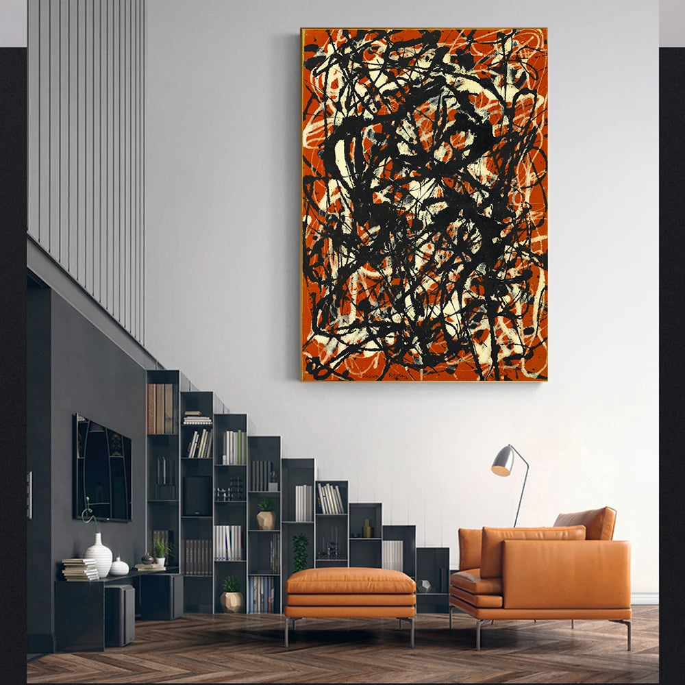 Jackson Pollock Free Form Canvas
