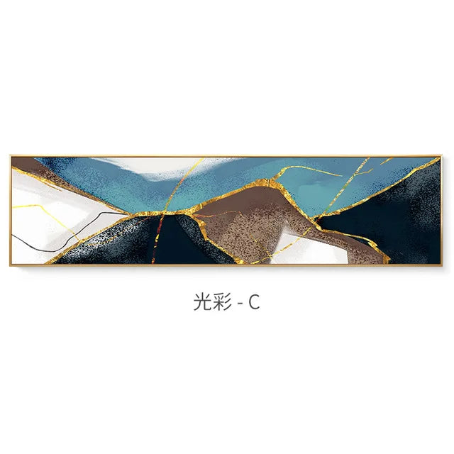 Green Gold Abstract Canvas