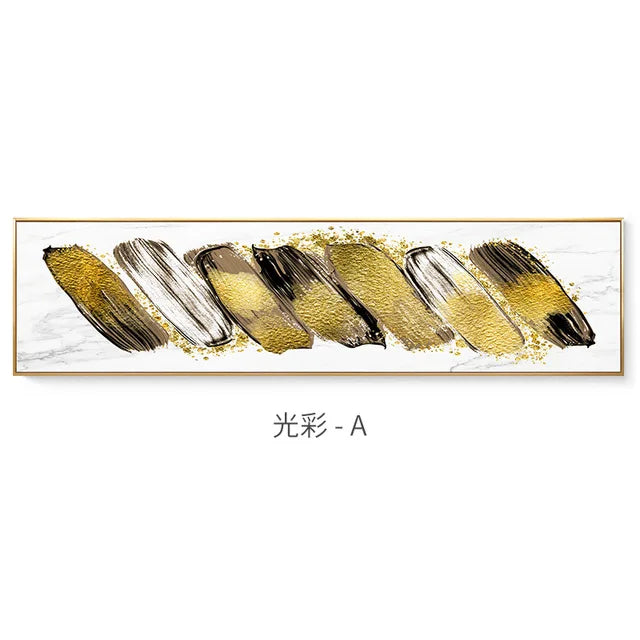 Green Gold Abstract Canvas