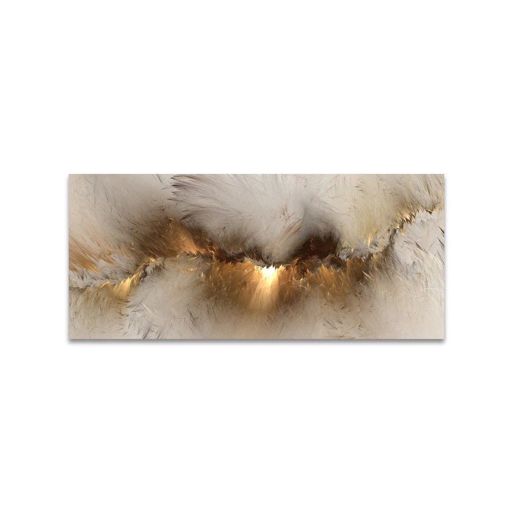 Grey Yellow Cloud Abstract Poster