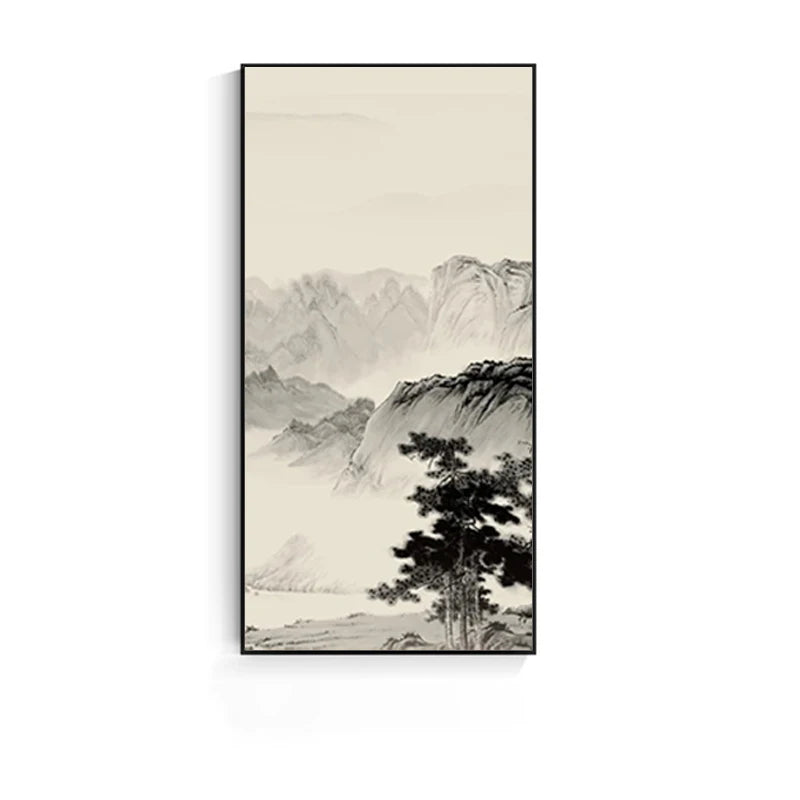 Chinese Landscape Ink Canvas