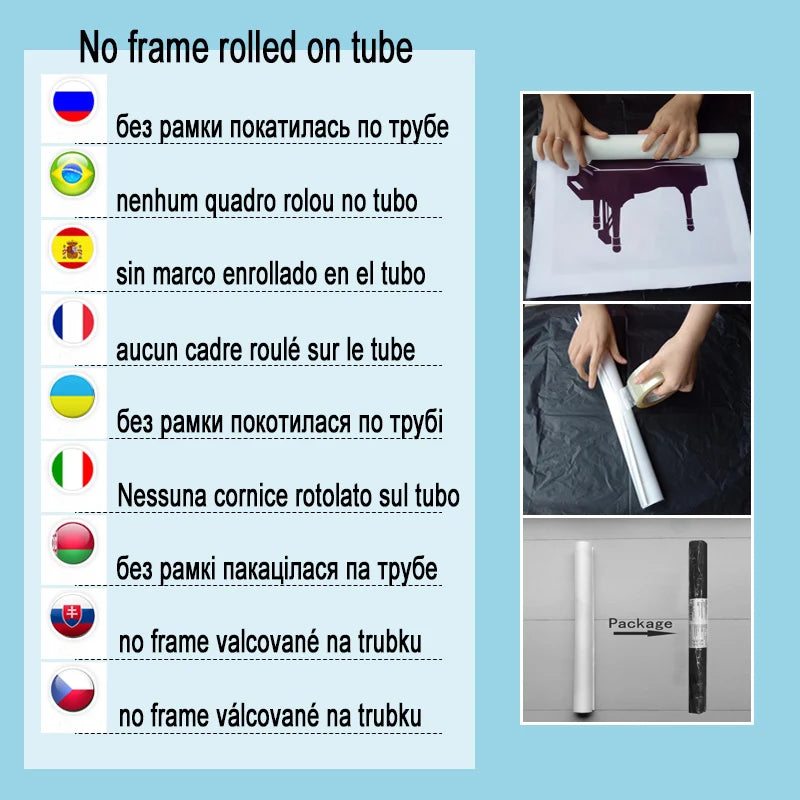 Girl Silhouette Birds Poster