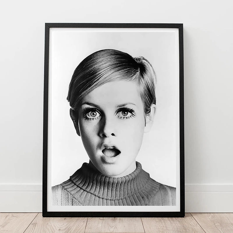 Black White Fashion Girl Poster
