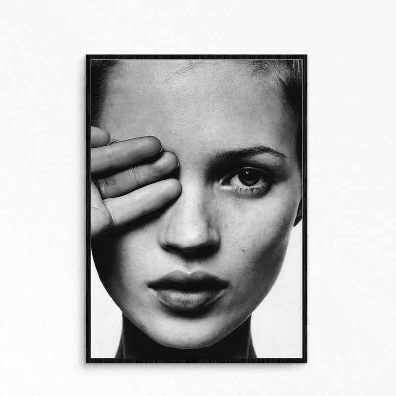 Black White Fashion Girl Poster