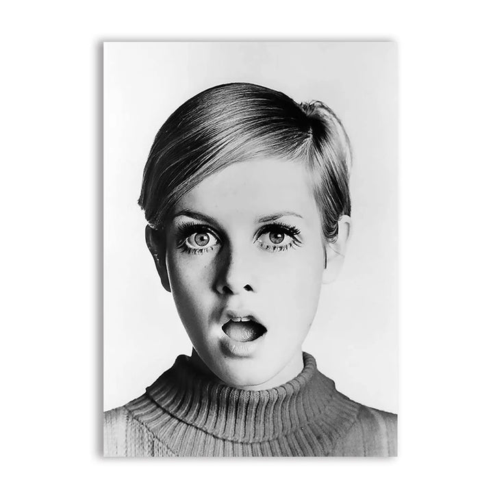 Black White Fashion Girl Poster