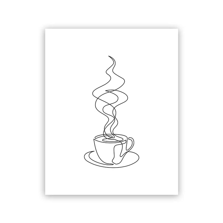 Minimalist Coffee Line Art