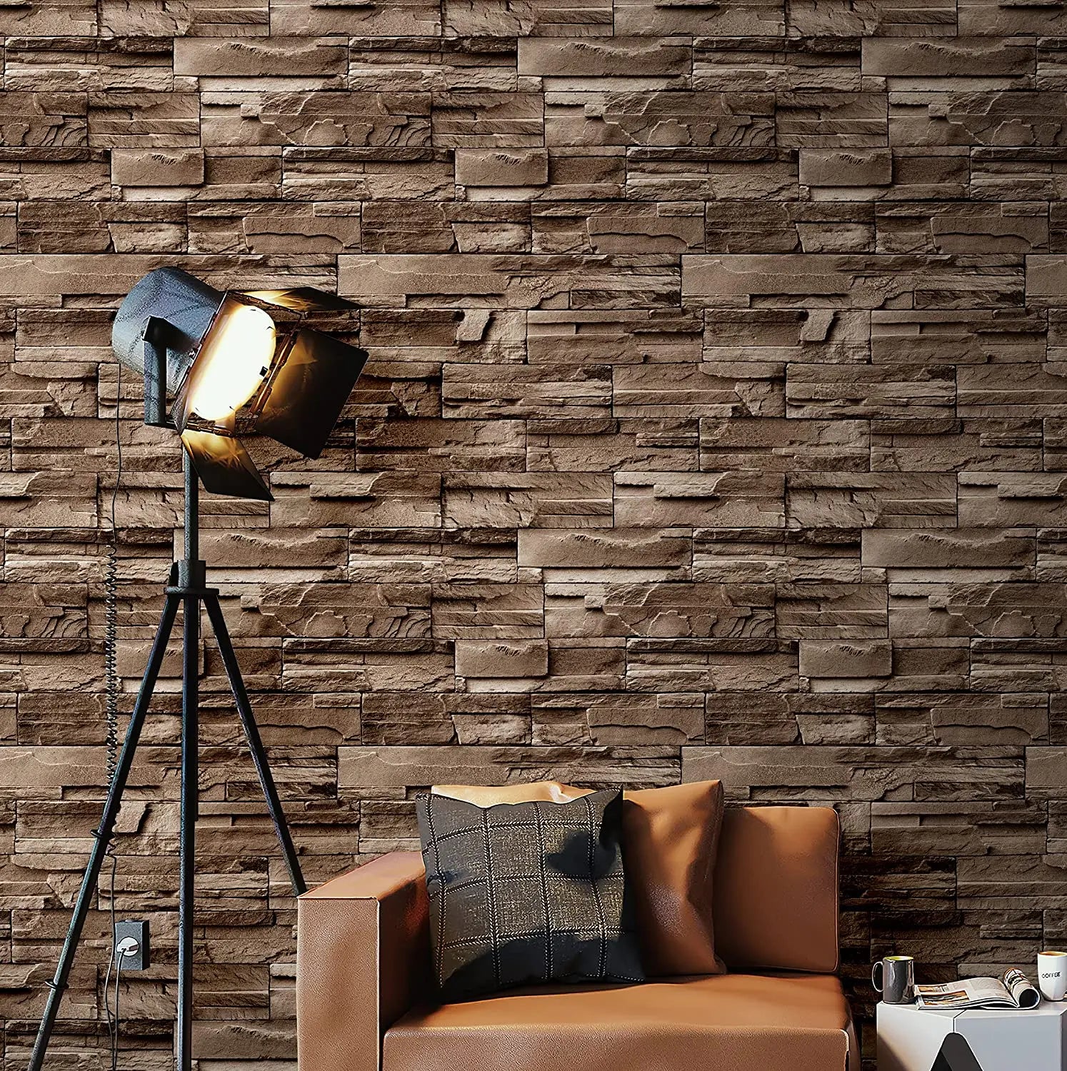 3D Brick Peel-Stick Wallpaper