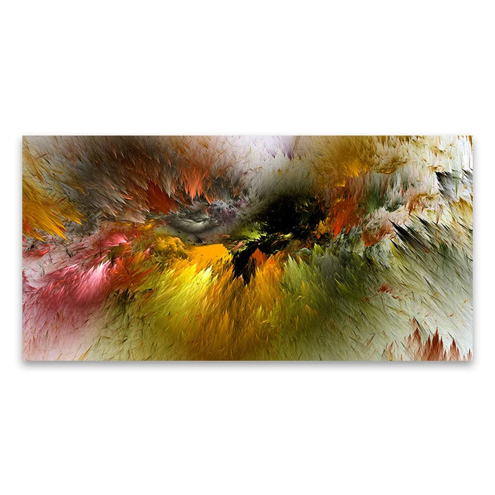 Grey Yellow Cloud Abstract Poster