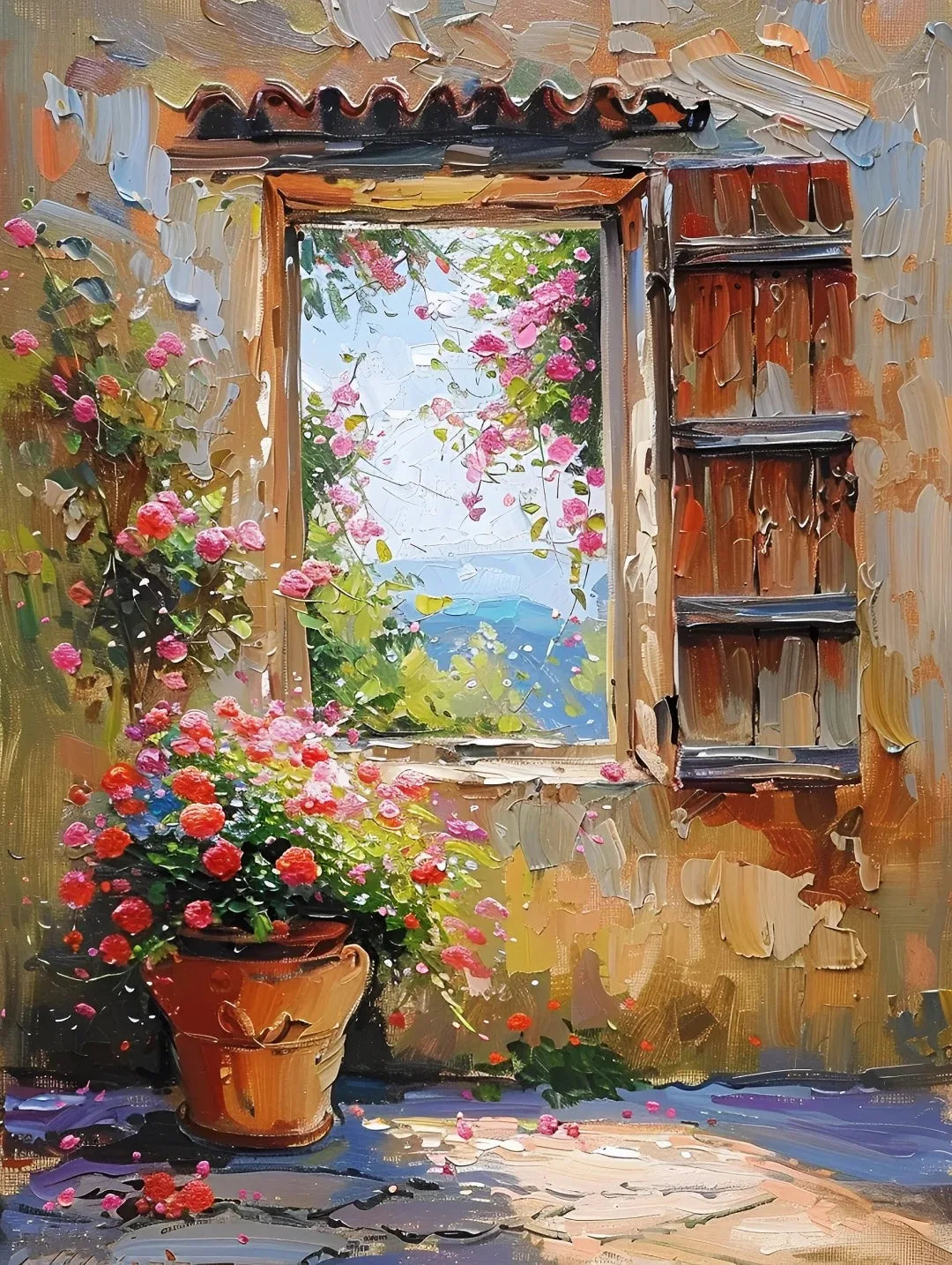 Colorful Graffiti Window Canvas