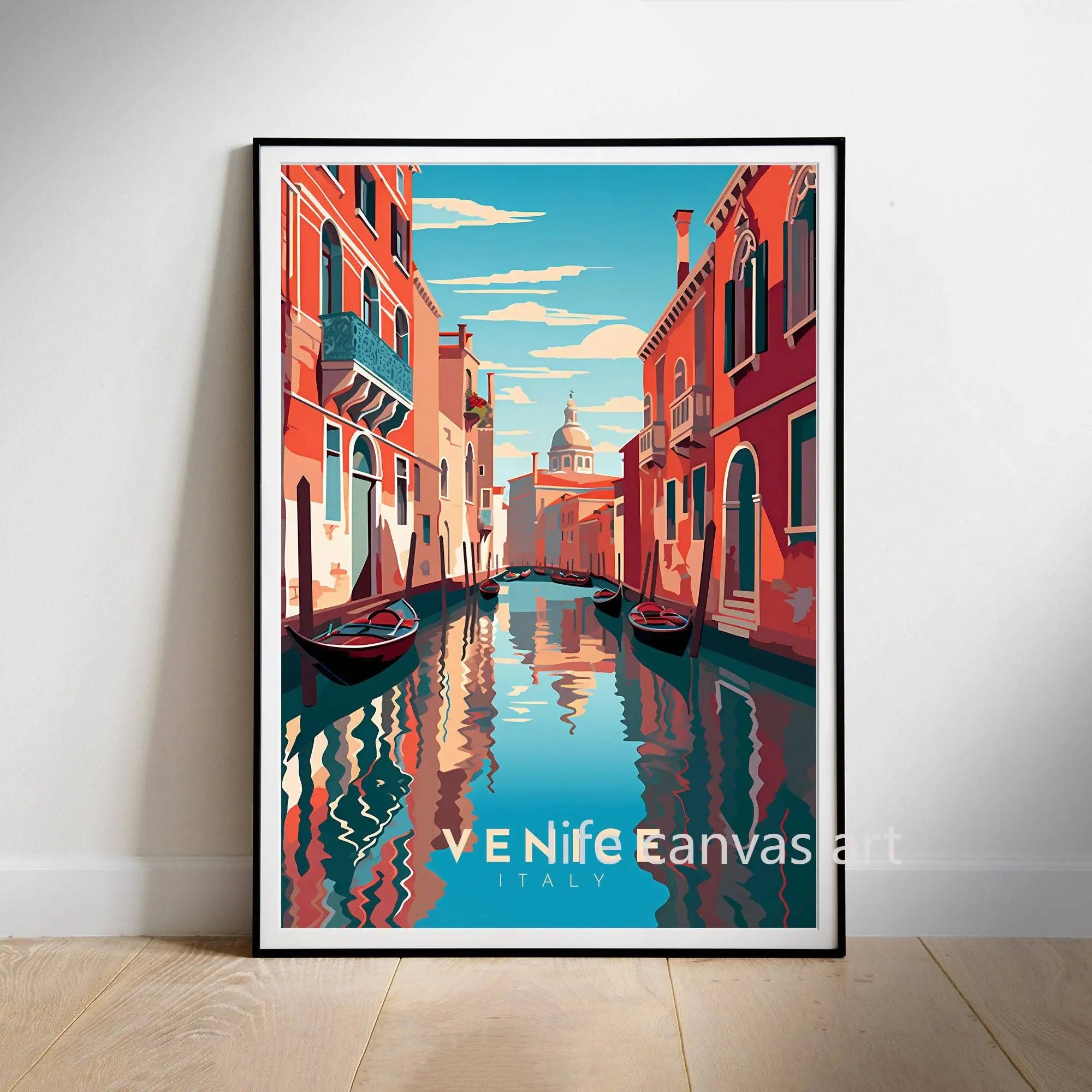 Retro Europe Travel Cities Poster