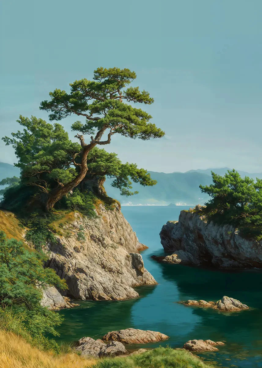 White Cranes Forest Poster