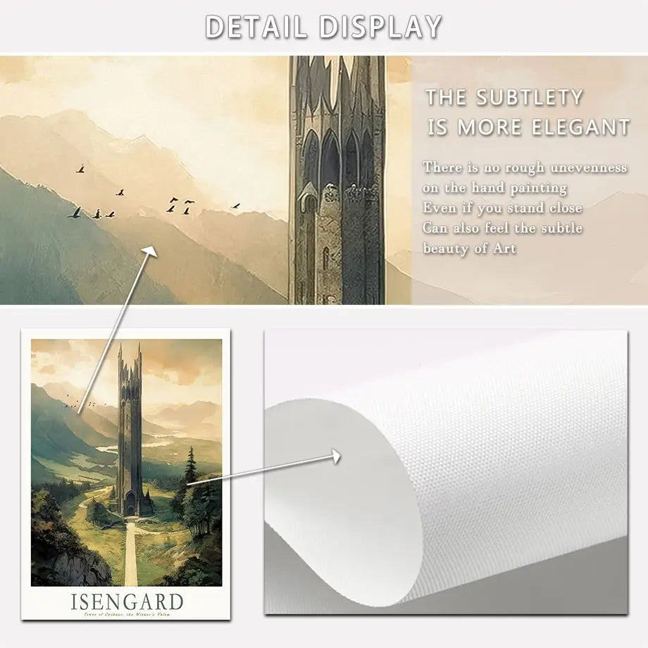 Middle-Earth Retro Travel Art