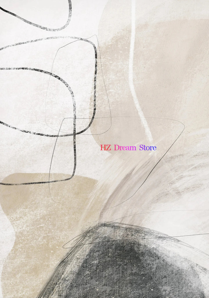 Neutral Watercolor Abstract Poster