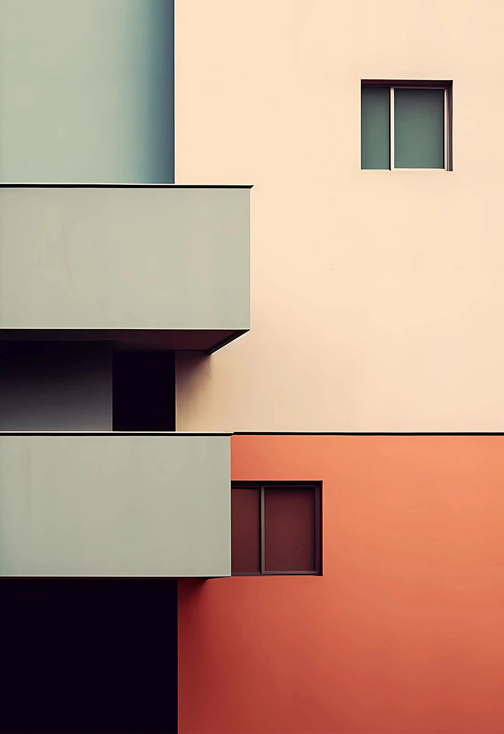 Fallingwater Bauhaus Architecture Poster