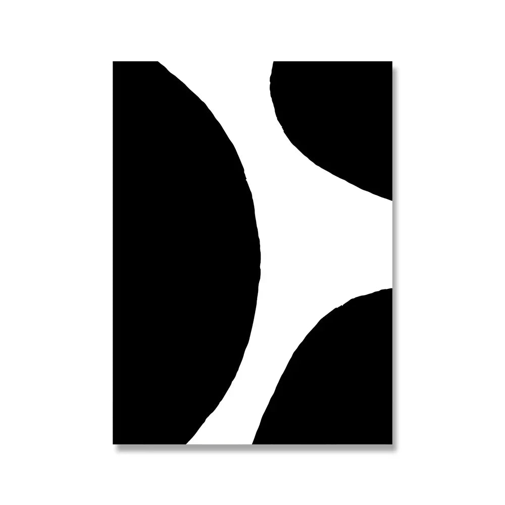 Minimalist Black Ink Lines Poster