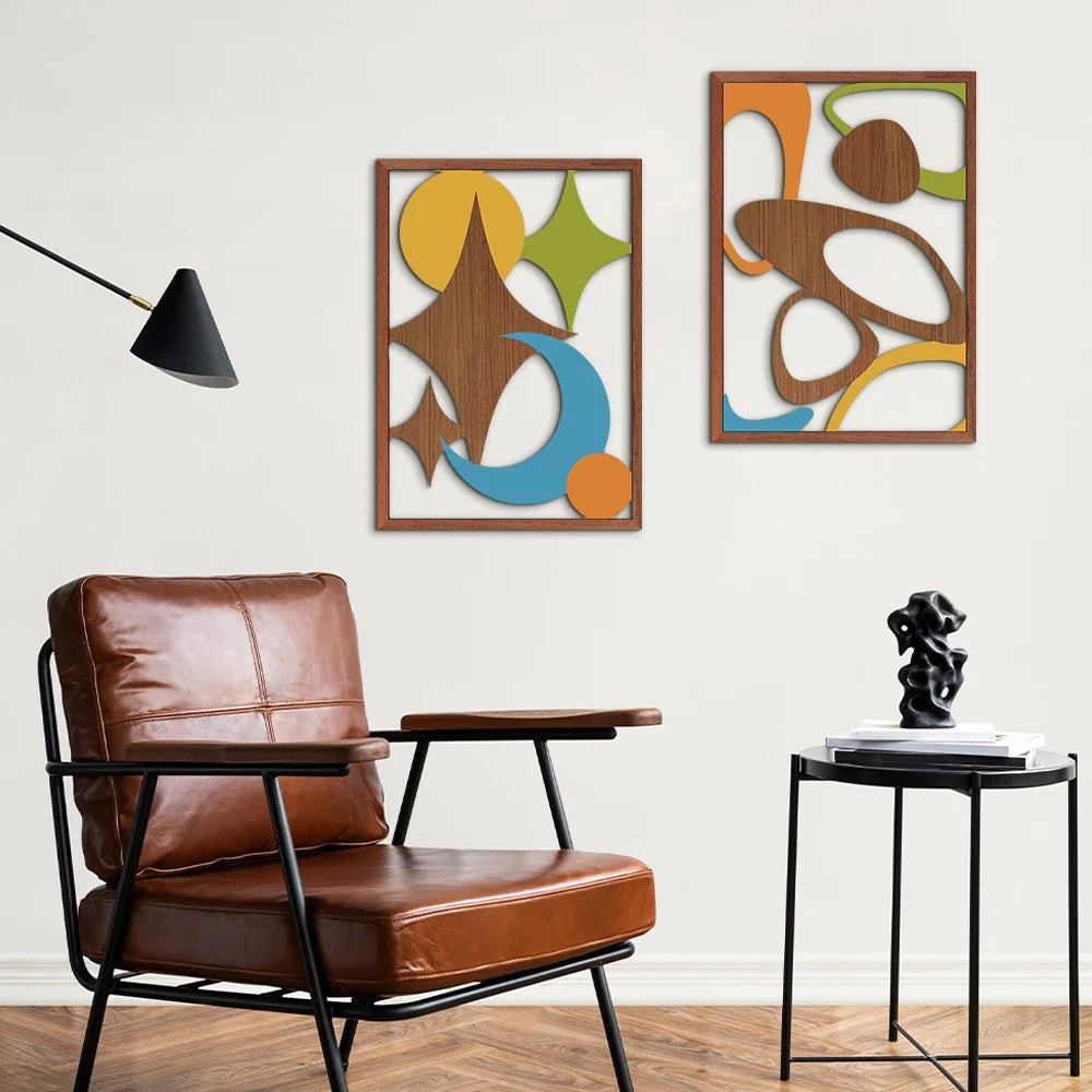 Irregular Geometric Wood Wall Art