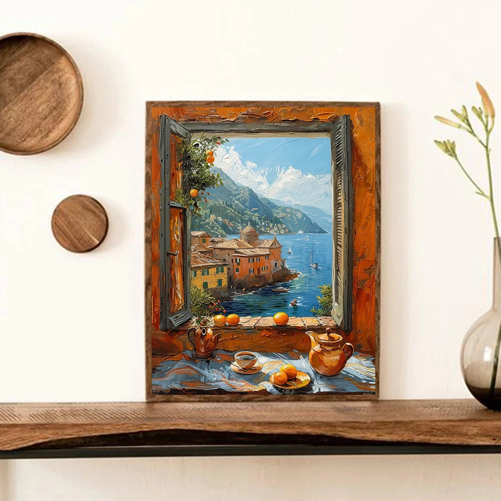 Colorful Graffiti Window Canvas