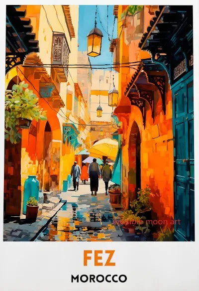 Moroccan Travel Art Poster