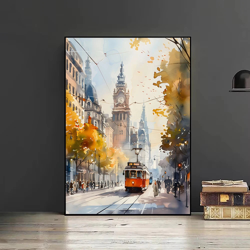 Retro Europe Travel Poster