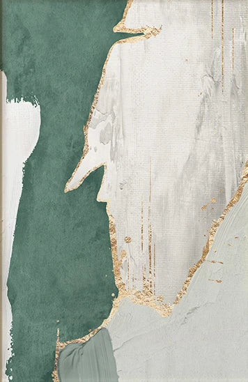 Gold Green Abstract Canvas