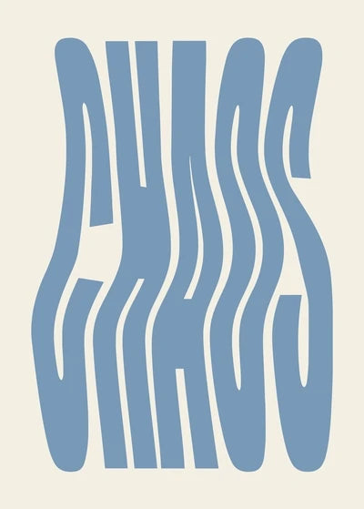 Chaos Typography Canvas Art