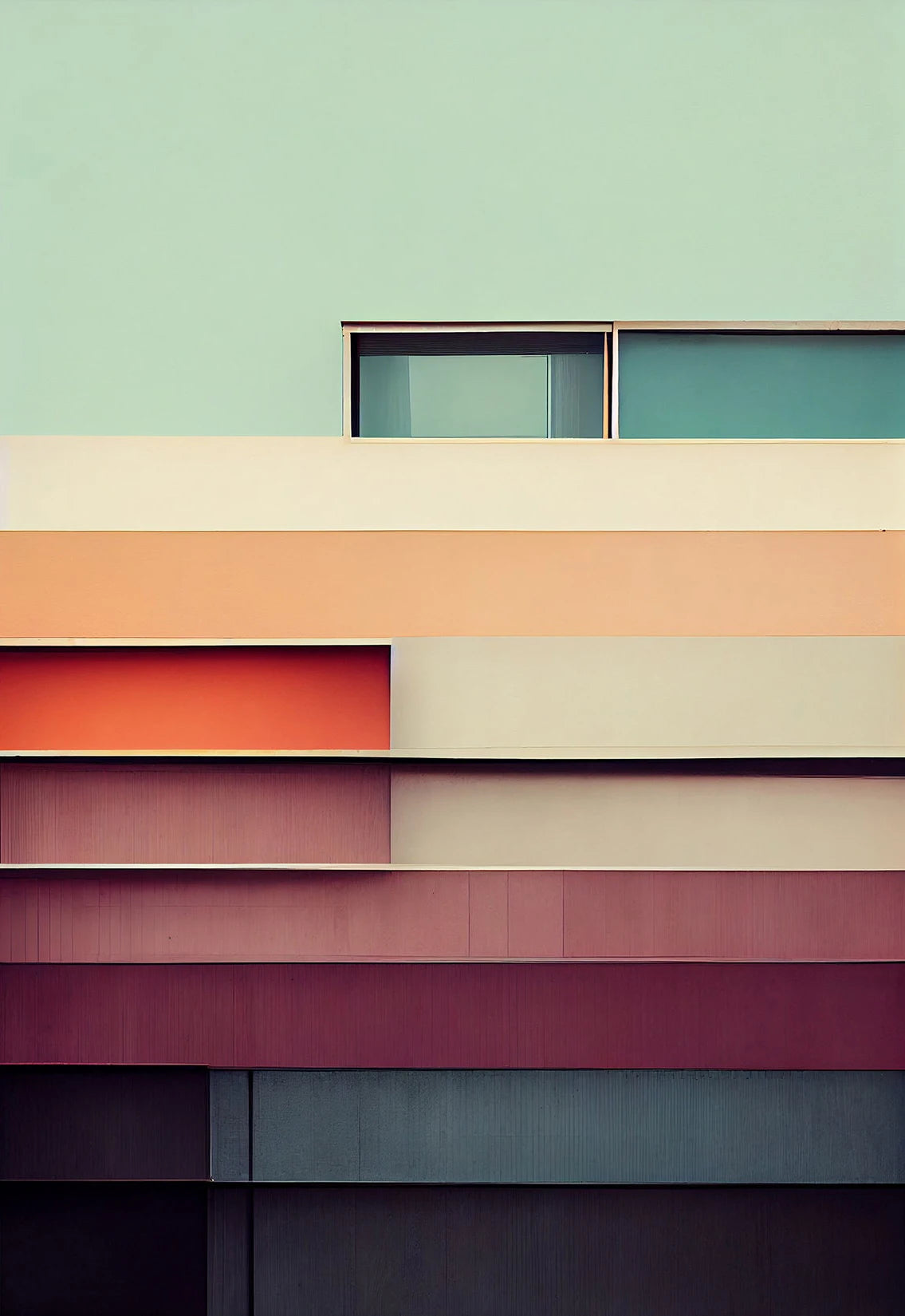 Fallingwater Bauhaus Architecture Poster