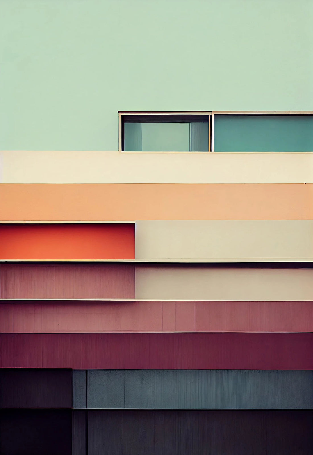 Fallingwater Bauhaus Architecture Poster