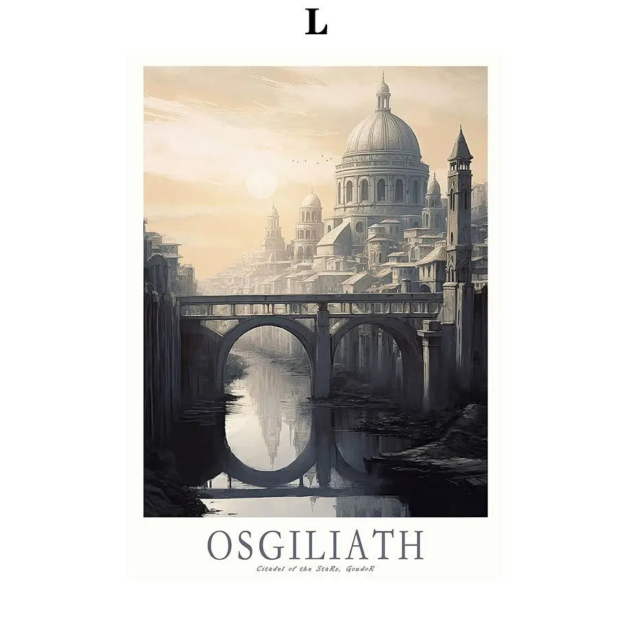 Middle-Earth Retro Travel Art