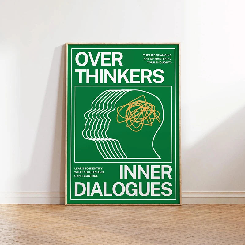 Mid-Century Overthinker Typography Canvas