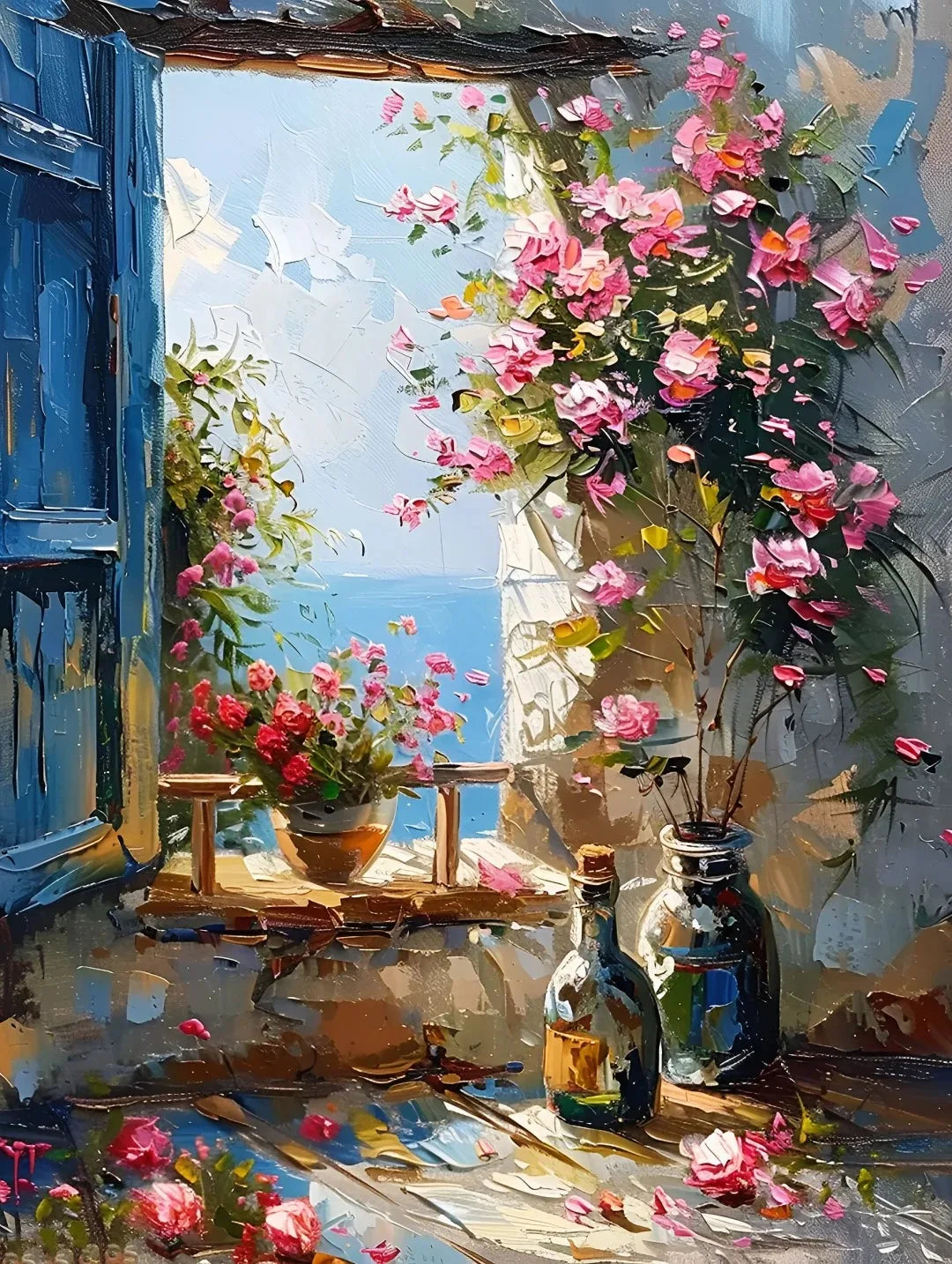 Colorful Graffiti Window Canvas