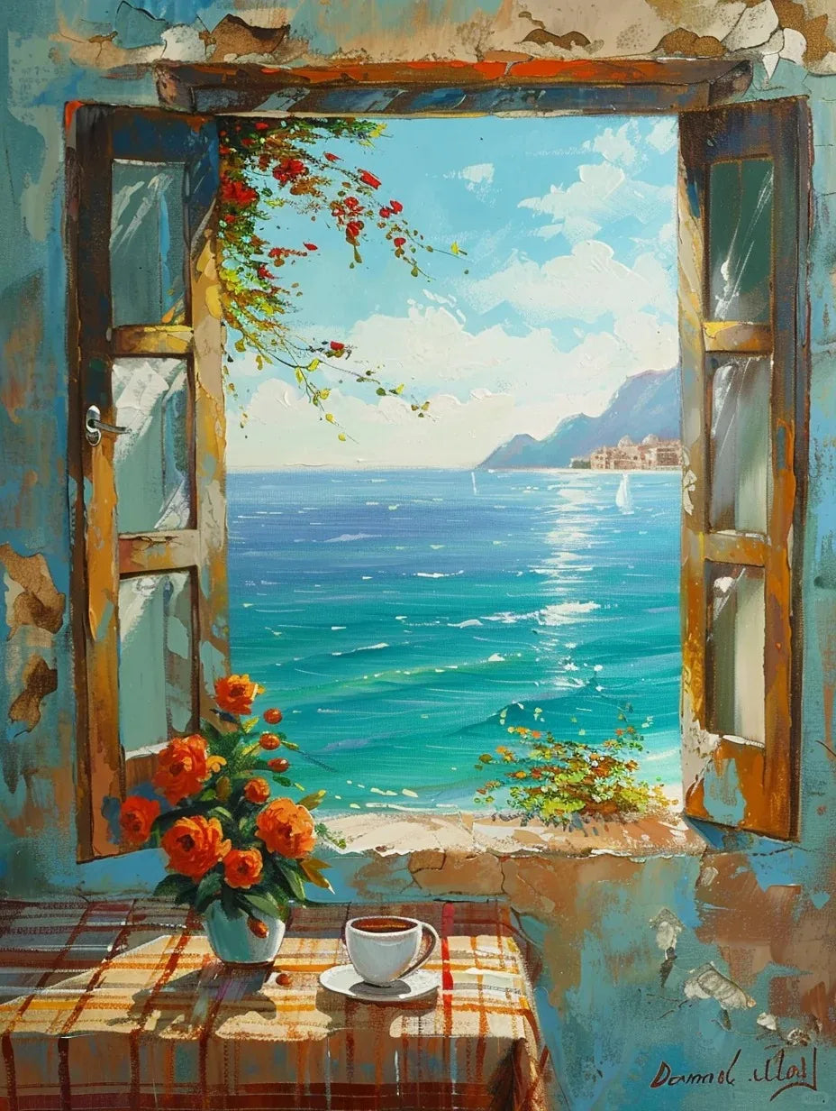 Colorful Graffiti Window Canvas