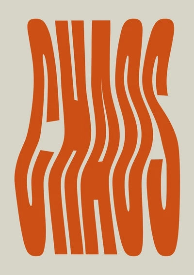 Chaos Typography Canvas Art