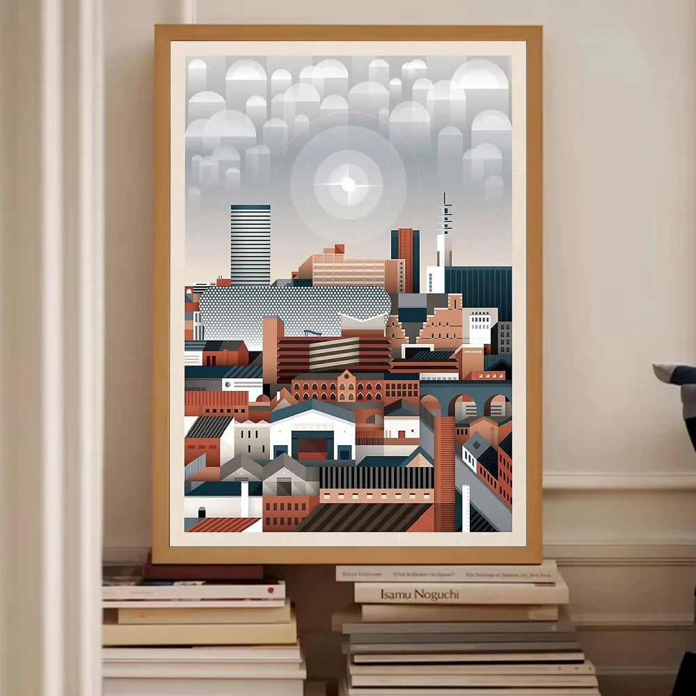 Abstract Modern Cityscape Canvas