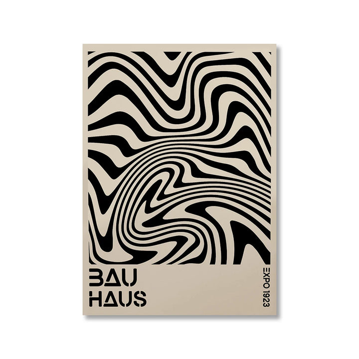 Bauhaus Geometric Line Canvas