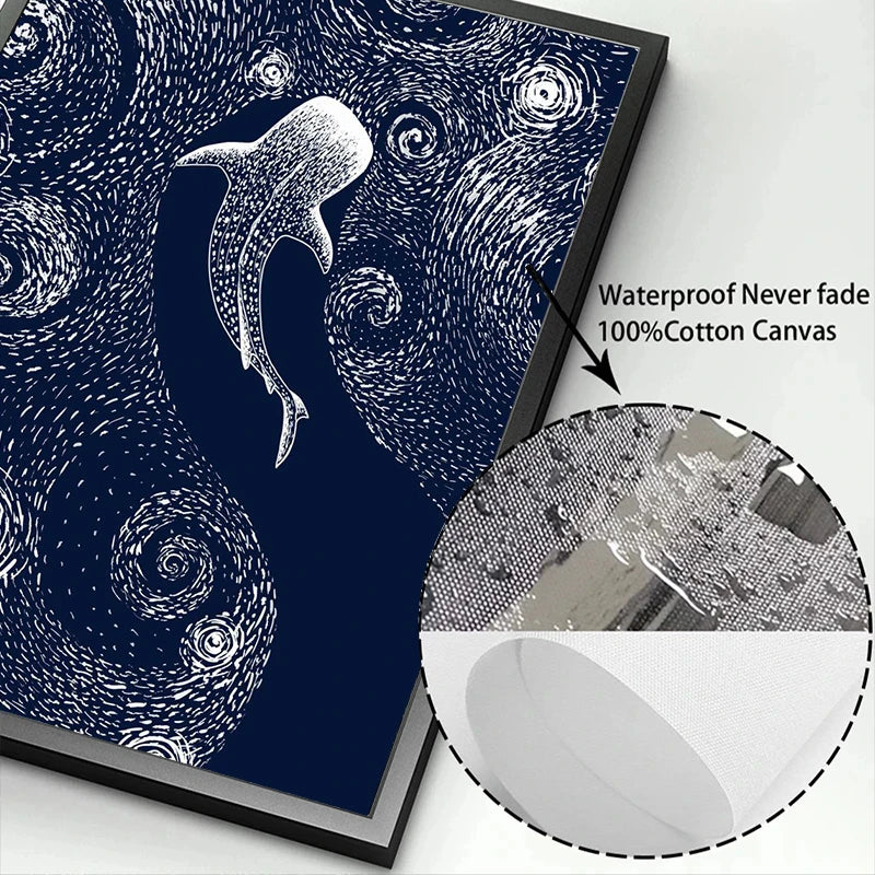 Cosmic Ocean Animal Canvas