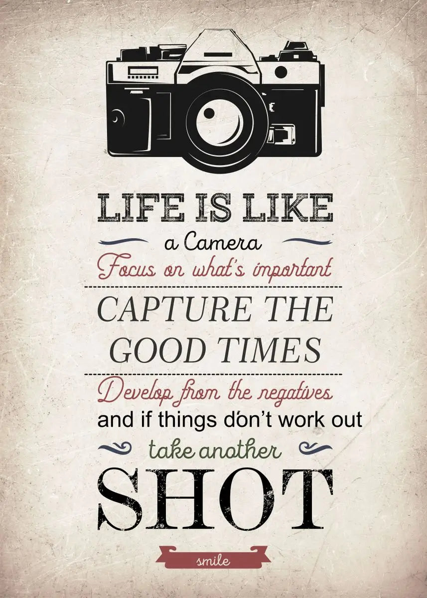 Black White Quote Poster