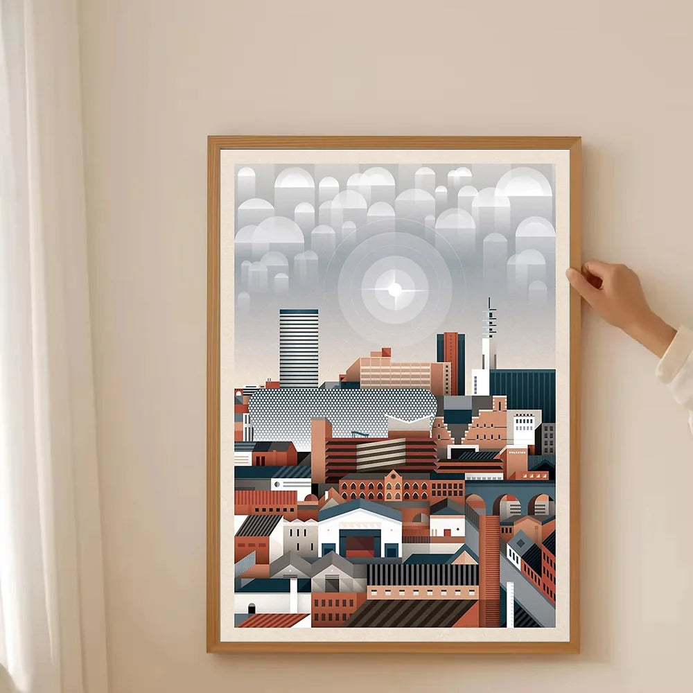 Abstract Modern Cityscape Canvas
