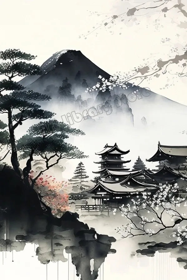 Zen Bonsai Pagoda Poster