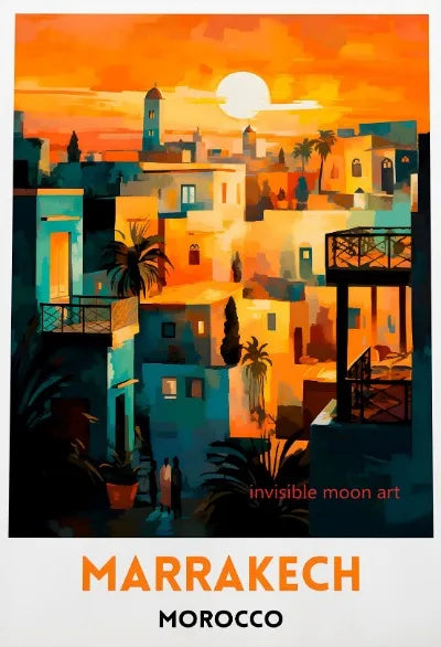 Moroccan Travel Art Poster
