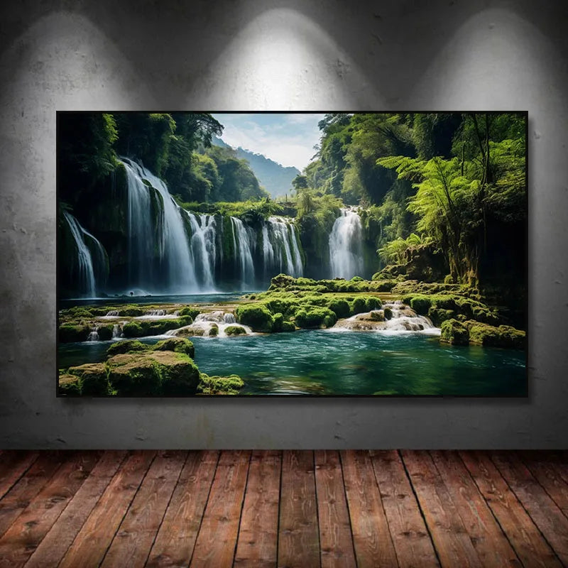 Northern Lights Lake Poster