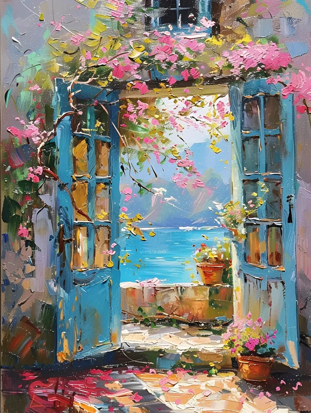 Colorful Graffiti Window Canvas