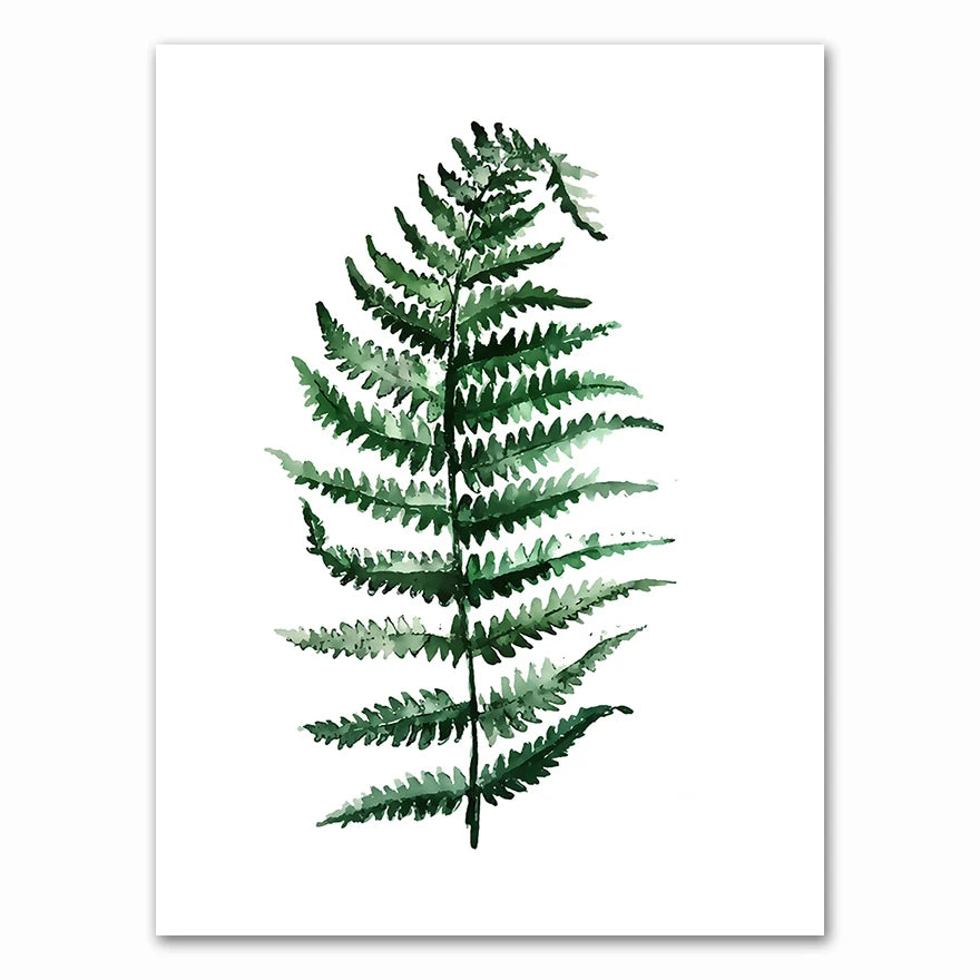 Tropical Leaves Scandinavian Canvas