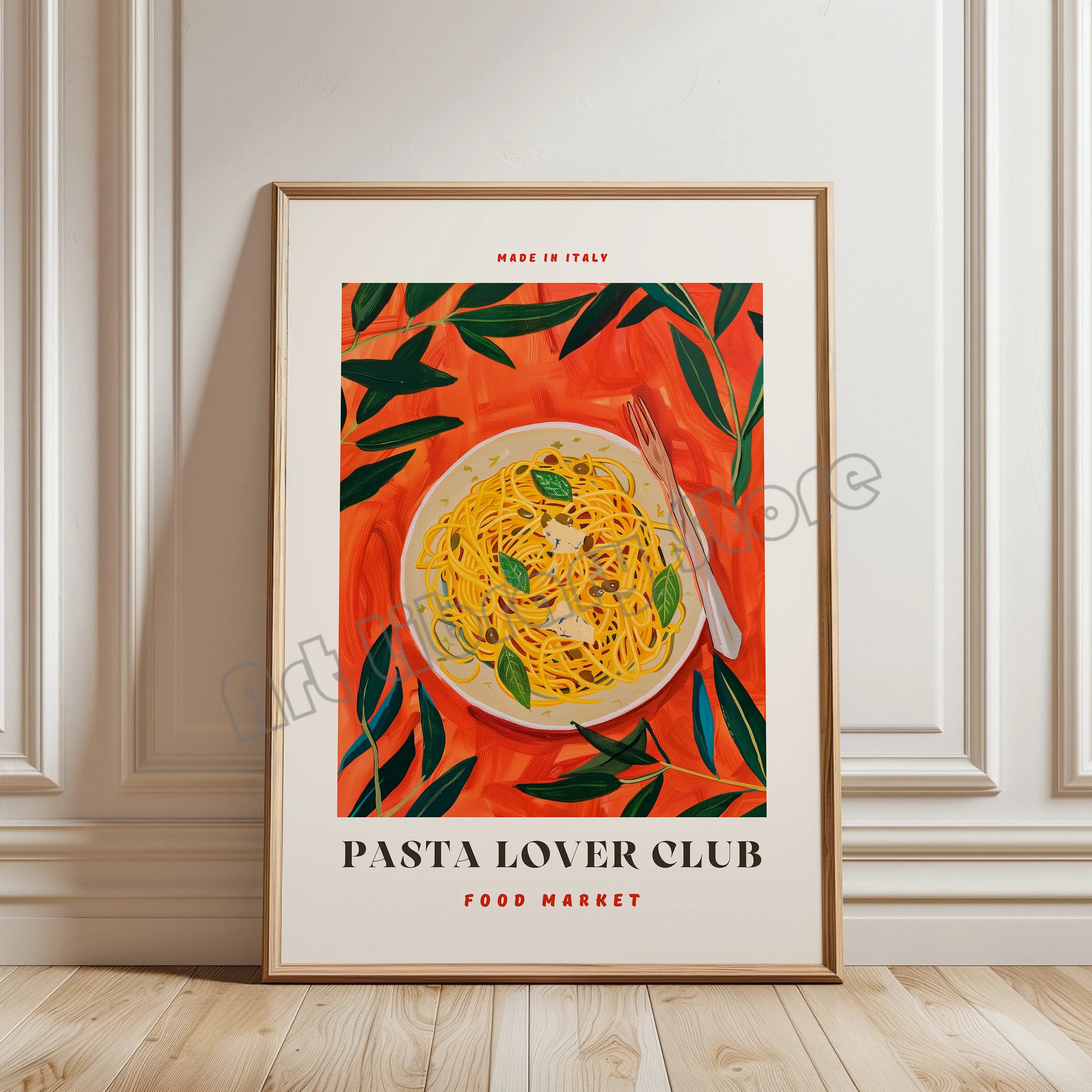 Retro Italian Food Illustration