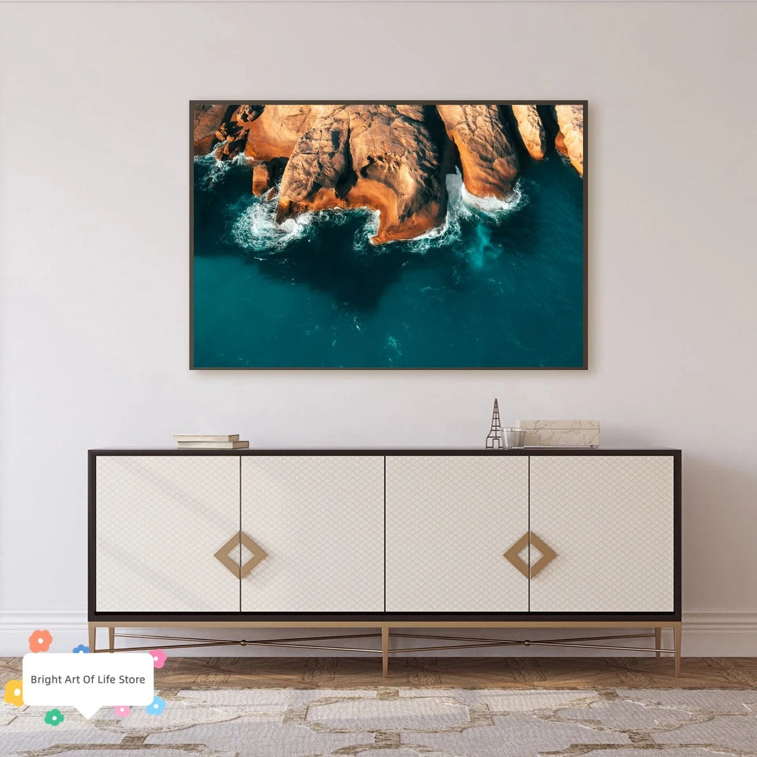 Rocky Coast Aerial Print