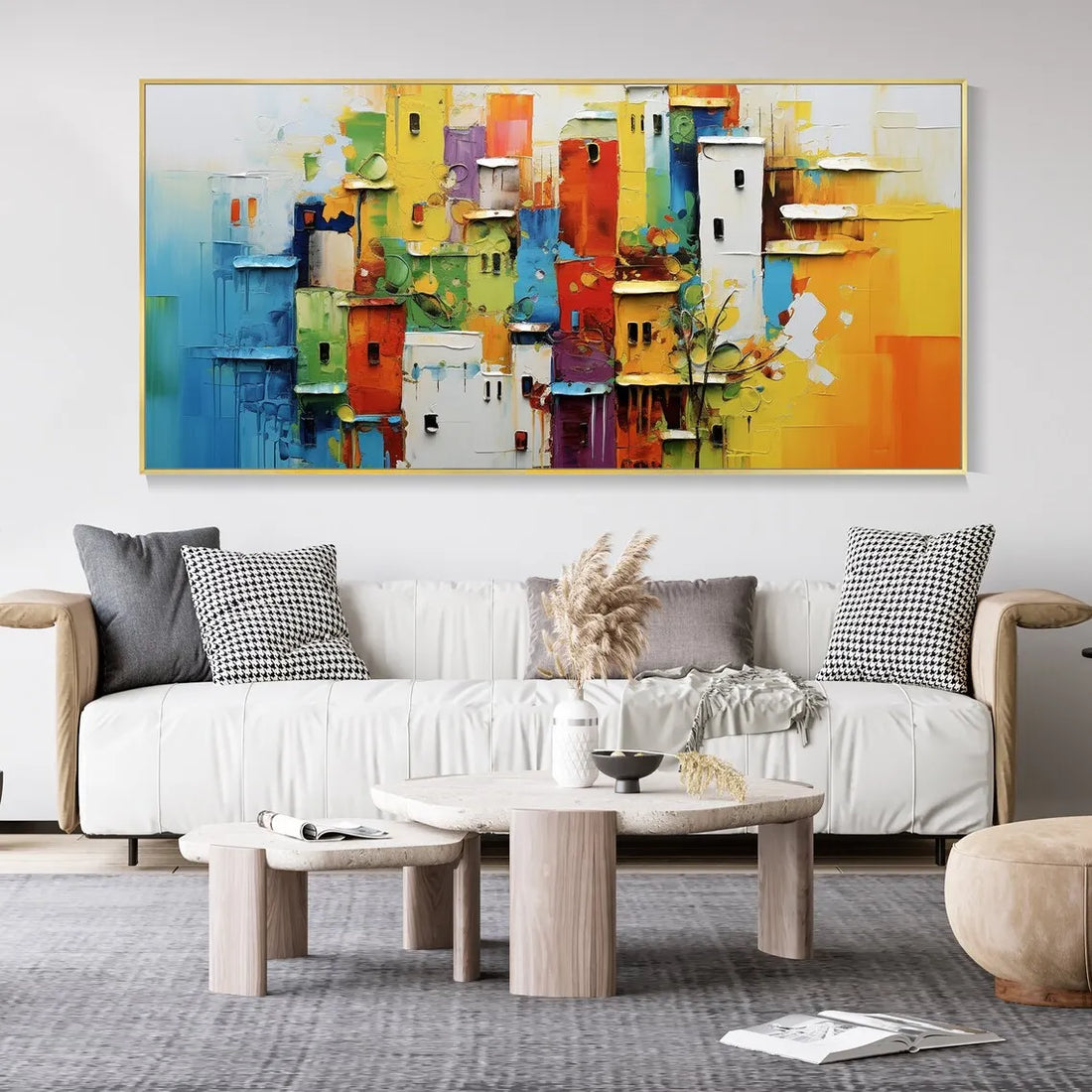 Blue Coastline Oil Canvas