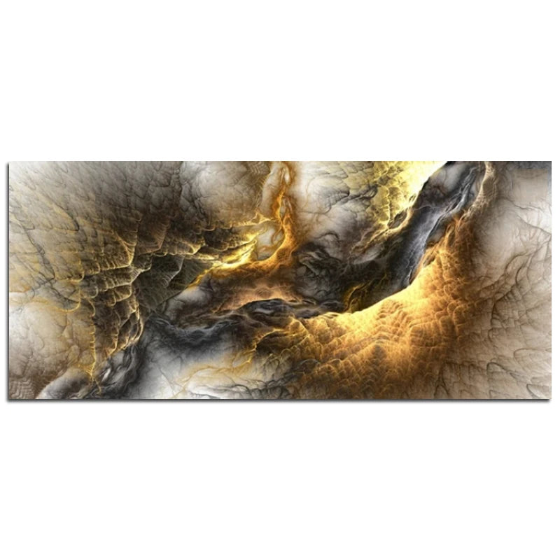 Grey Yellow Cloud Abstract Poster
