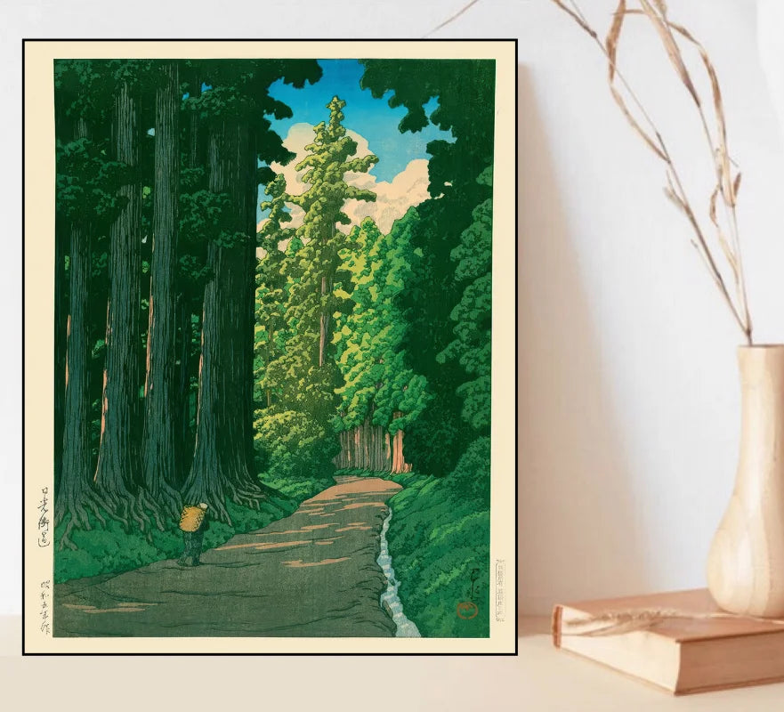 Japanese Forest Landscape Poster