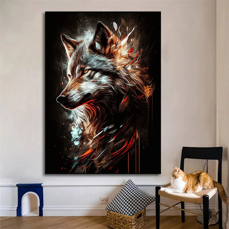 Wolf Modern Art Canvas