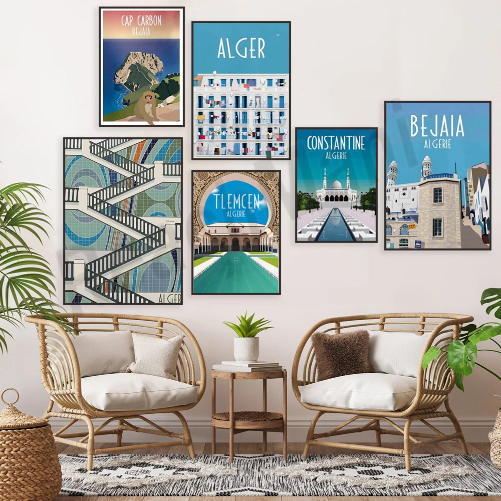 Minimalist Algiers Algeria Print
