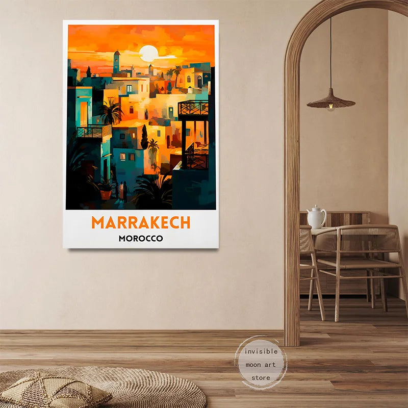Moroccan Travel Art Poster